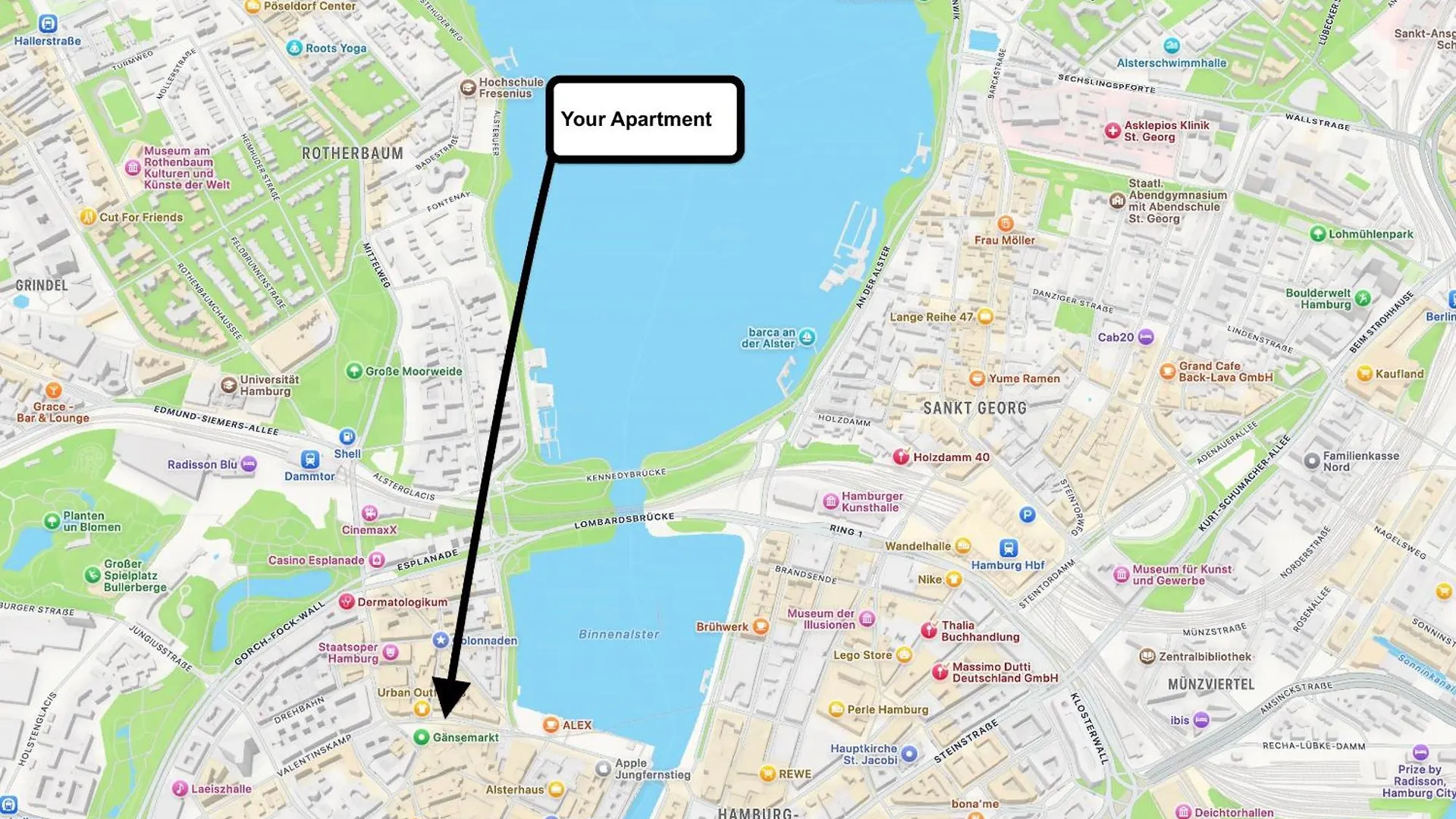 Jungfernstieg Family & Business Apartment Hamborg